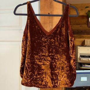 Loft crushed velvet v neck tank top